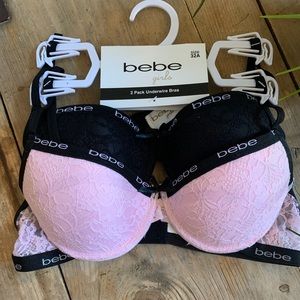 Bebe Bras Pink /Black Various Sizes
